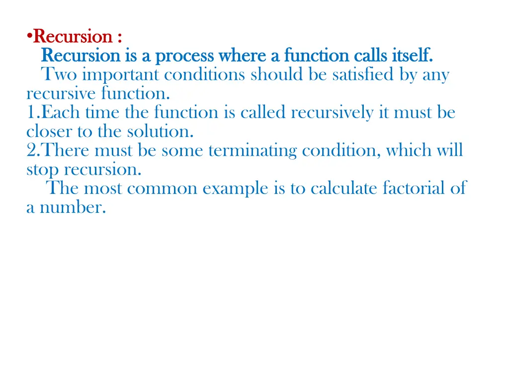 recursion recursion recursion is a process where