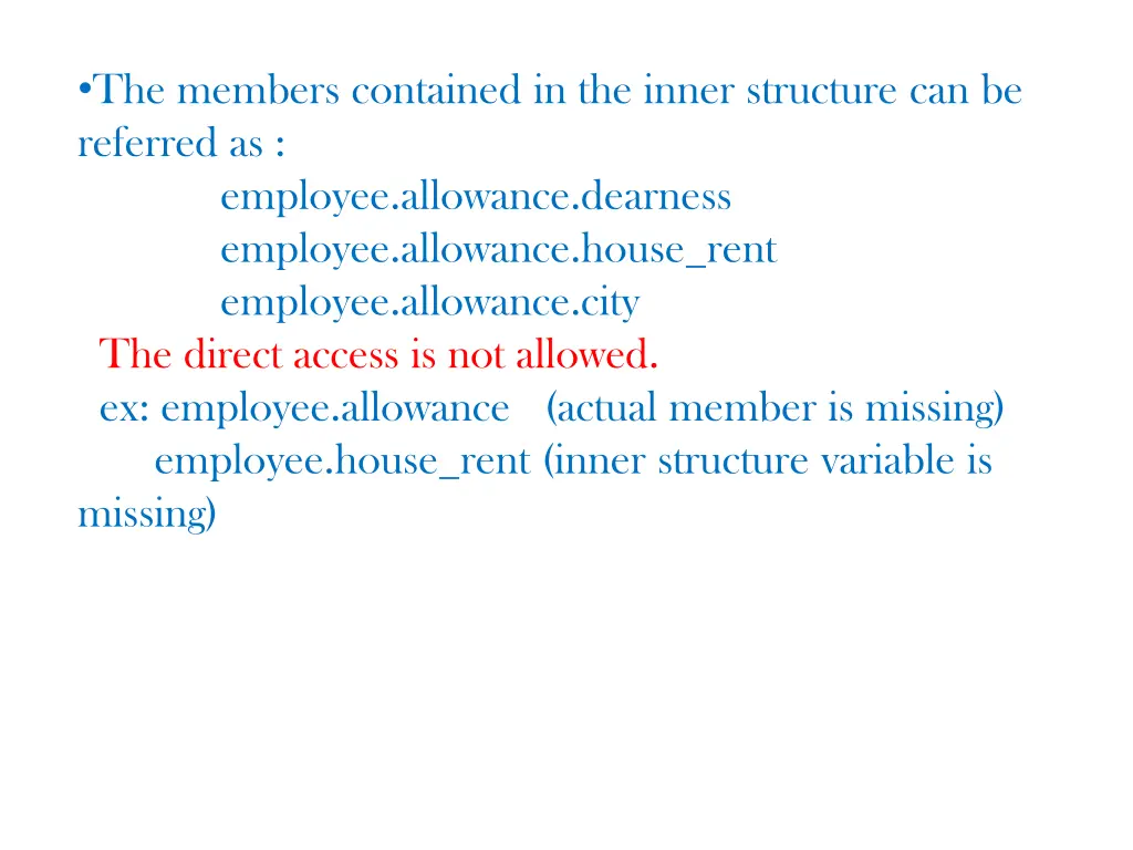 the members contained in the inner structure