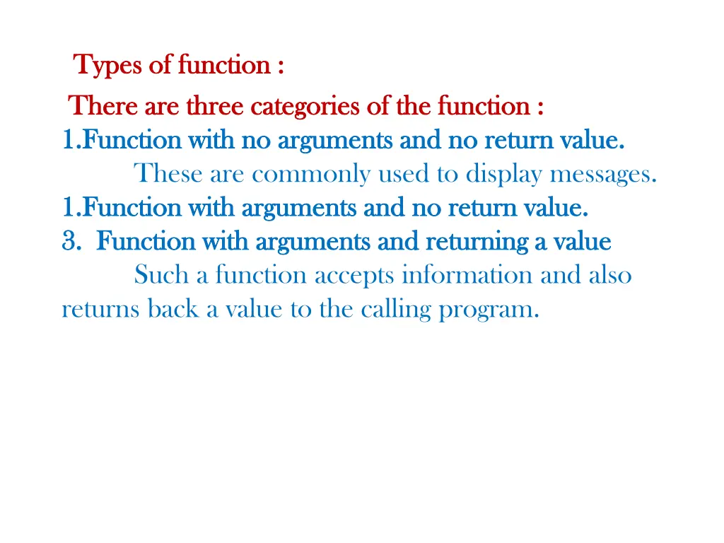 types of function types of function there