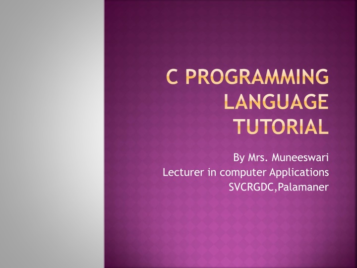 c programming language tutorial