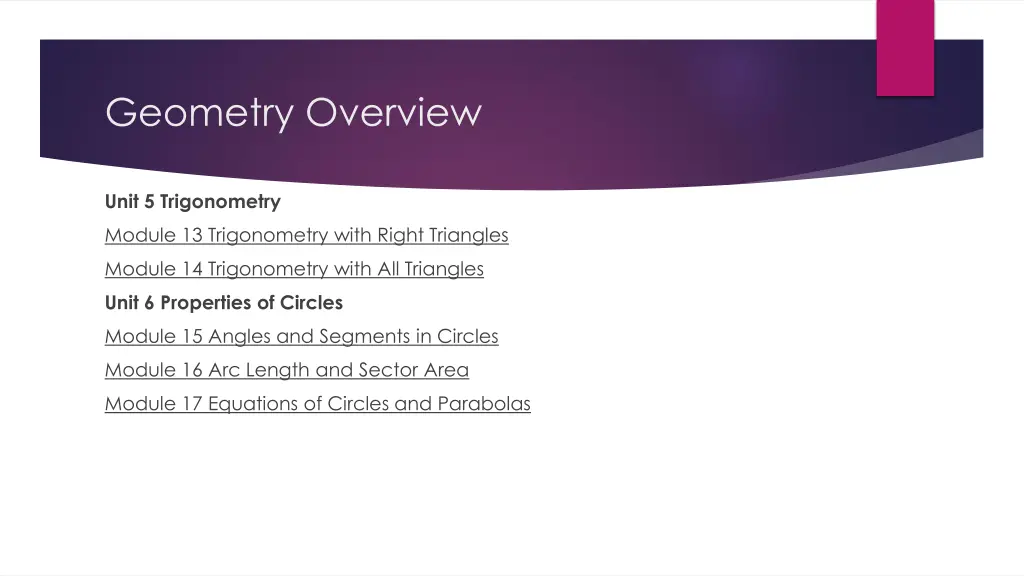 geometry overview 2