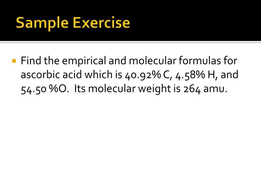 find the empirical and molecular formulas