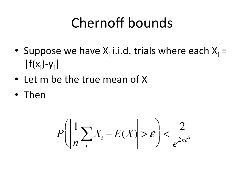 chernoff bounds