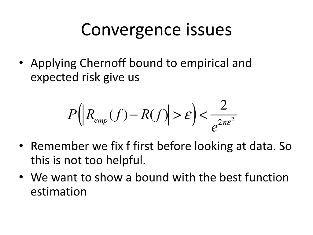 convergence issues