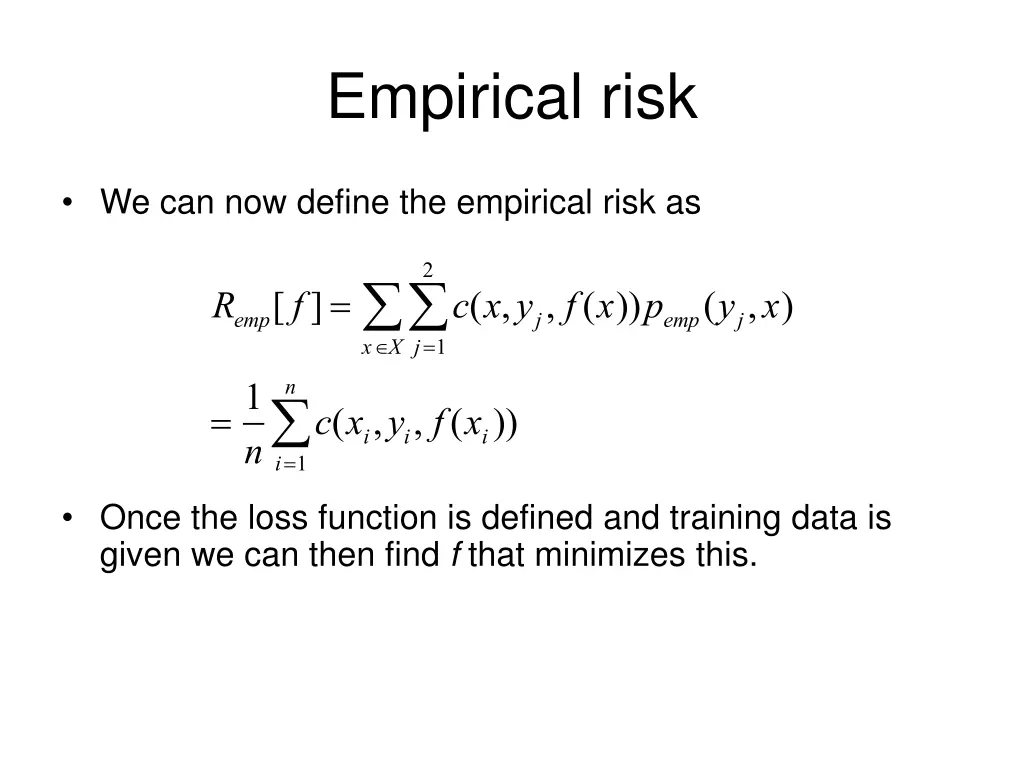 empirical risk 1
