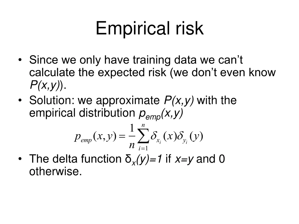 empirical risk