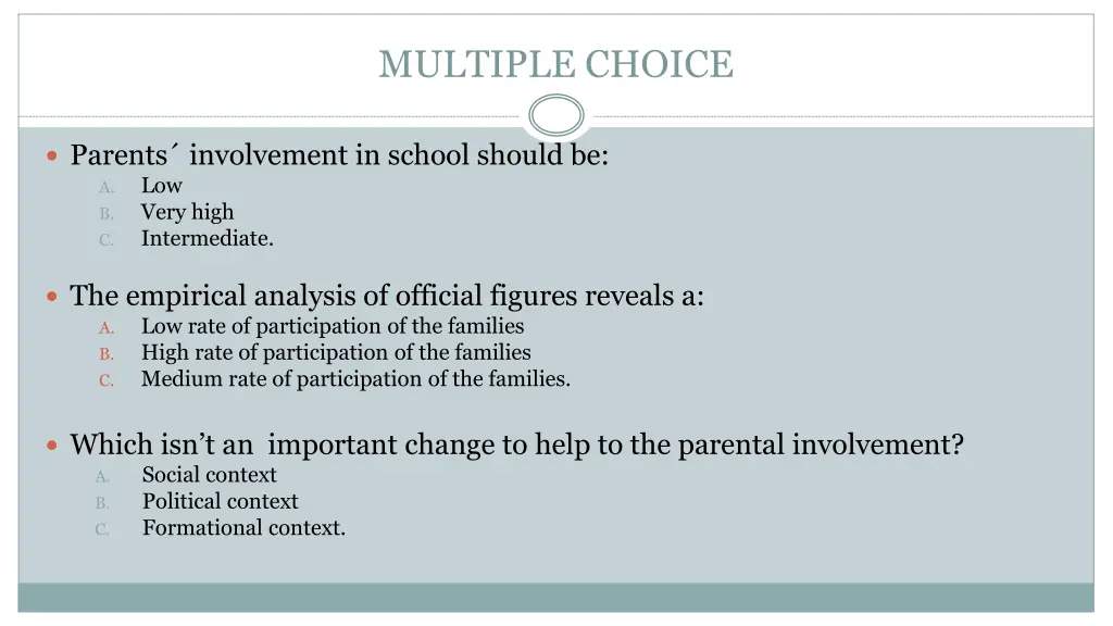 multiple choice