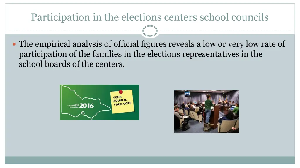 participation in the elections centers school