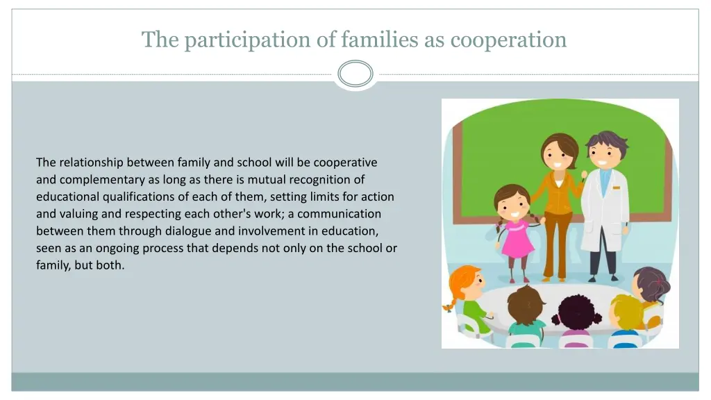 the participation of families as cooperation