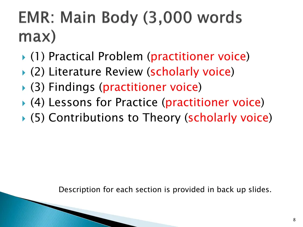 1 practical problem practitioner voice