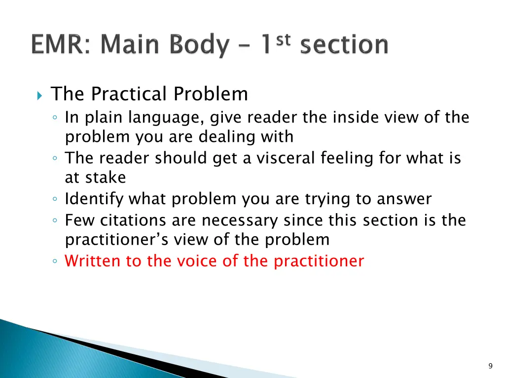 the practical problem in plain language give