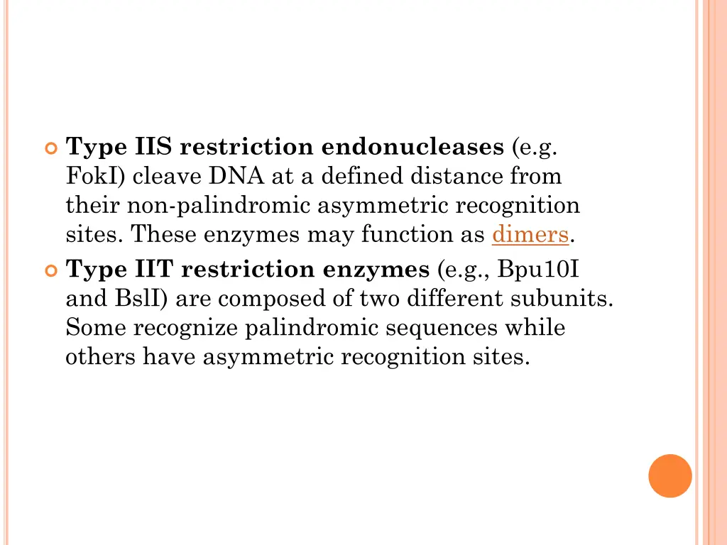 type iis restriction endonucleases e g foki