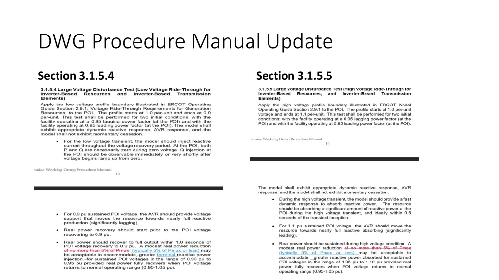 dwg procedure manual update 2