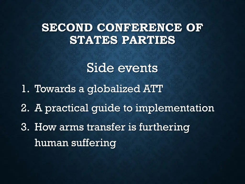 second conference of states parties 1