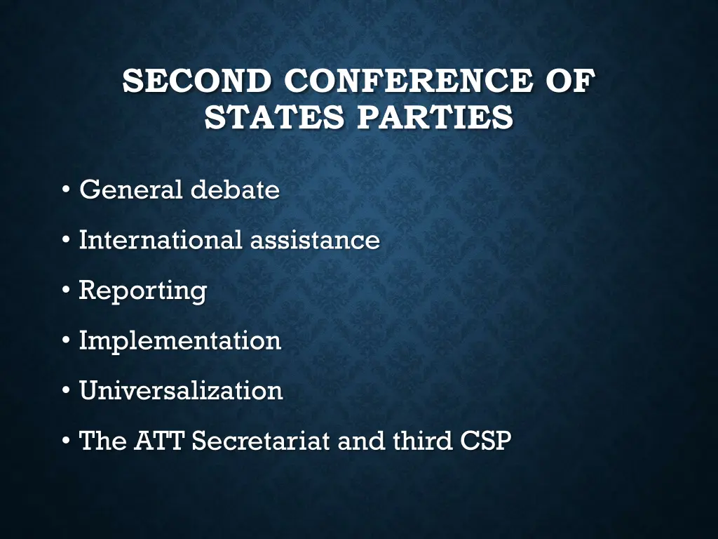 second conference of states parties