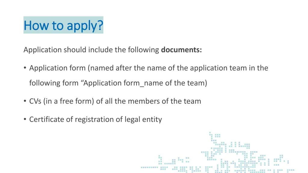 how to apply how to apply