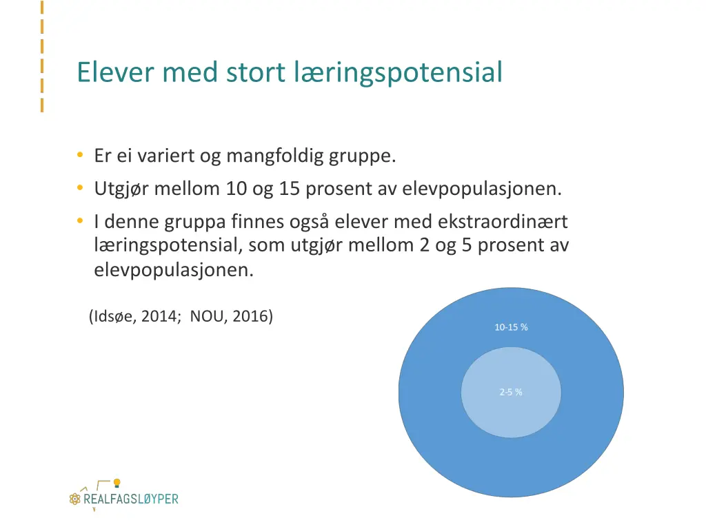 elever med stort l ringspotensial