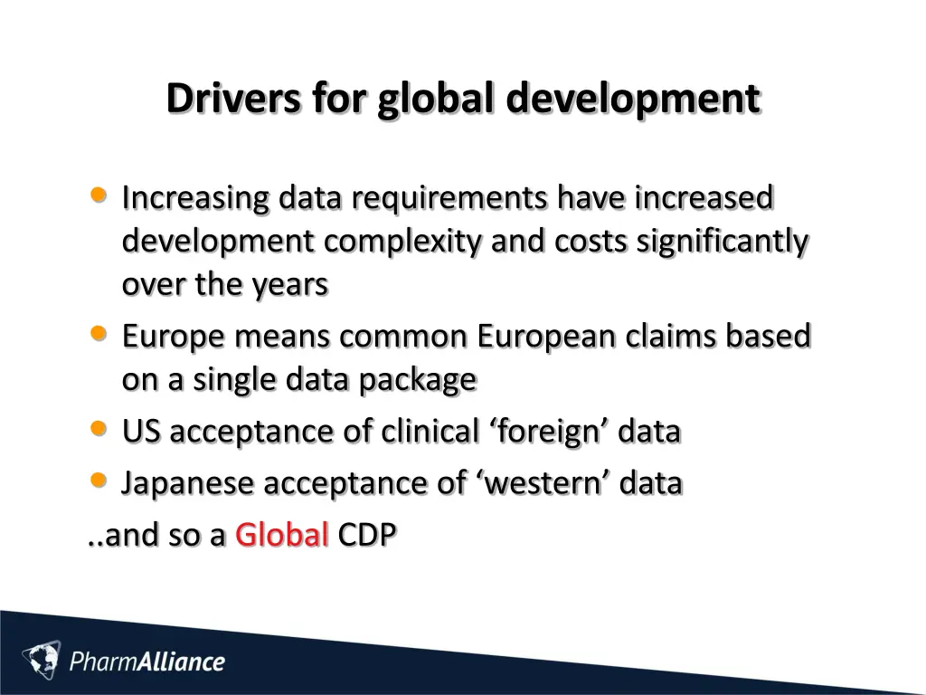 drivers for global development