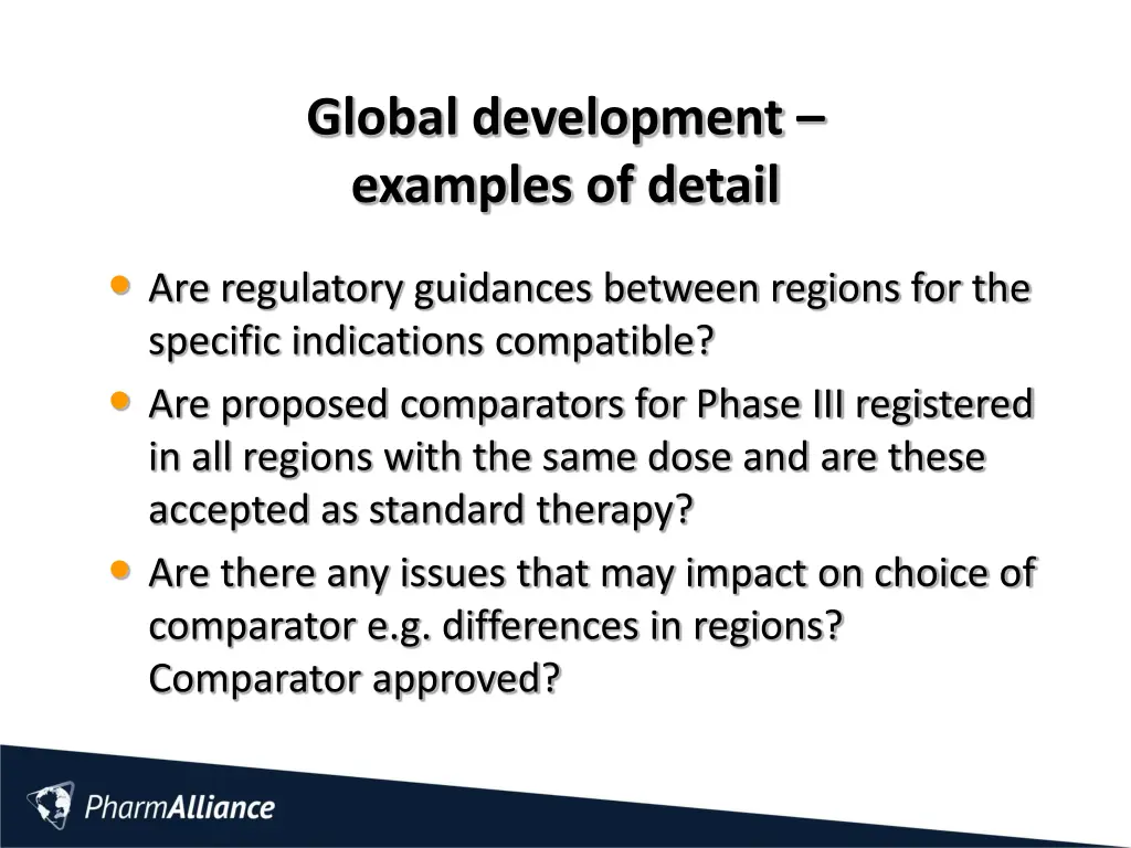 global development examples of detail