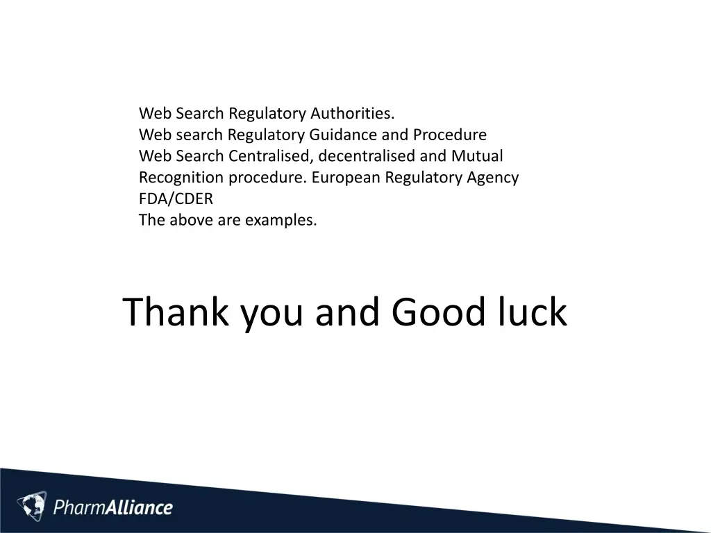 web search regulatory authorities web search
