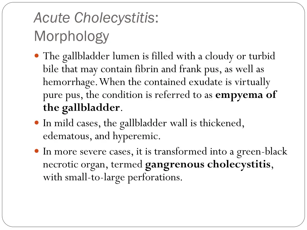 acute cholecystitis morphology