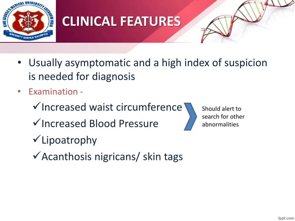clinical features