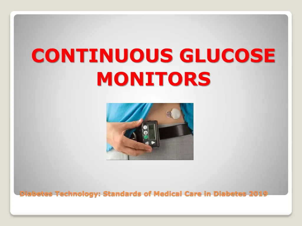continuous glucose monitors