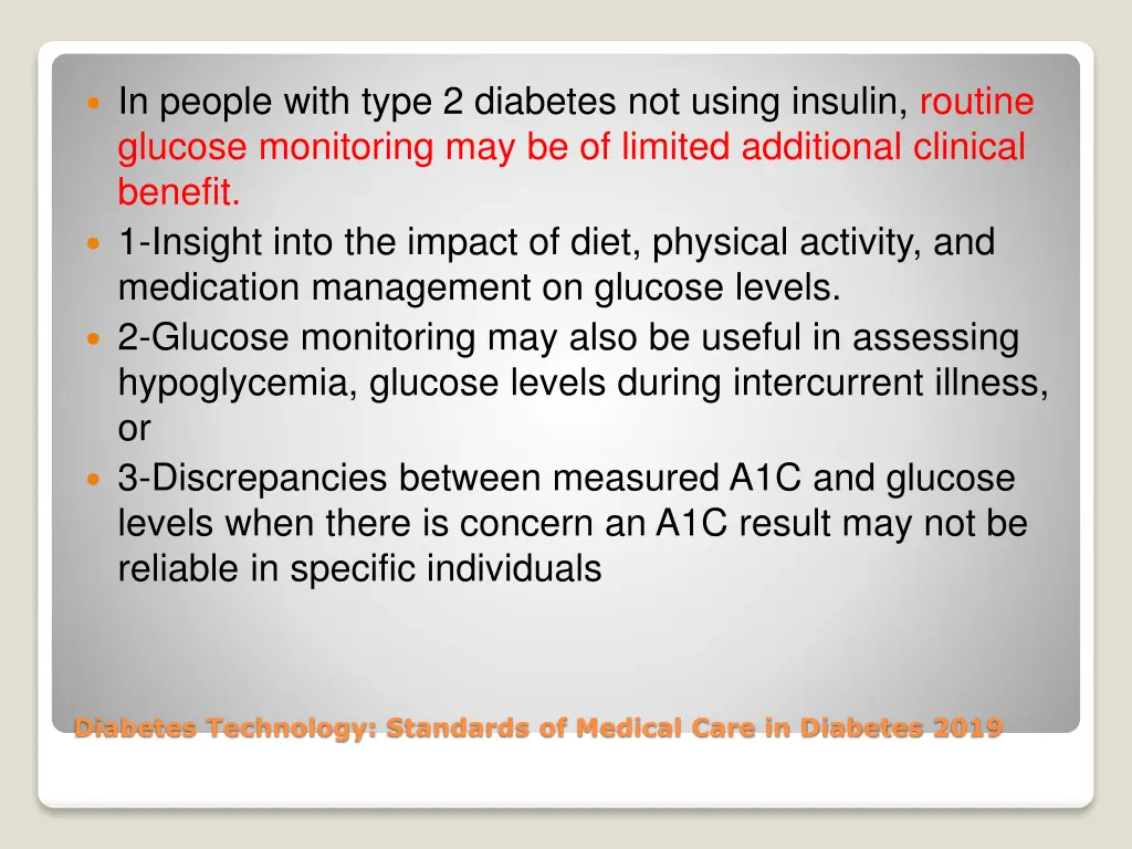 in people with type 2 diabetes not using insulin