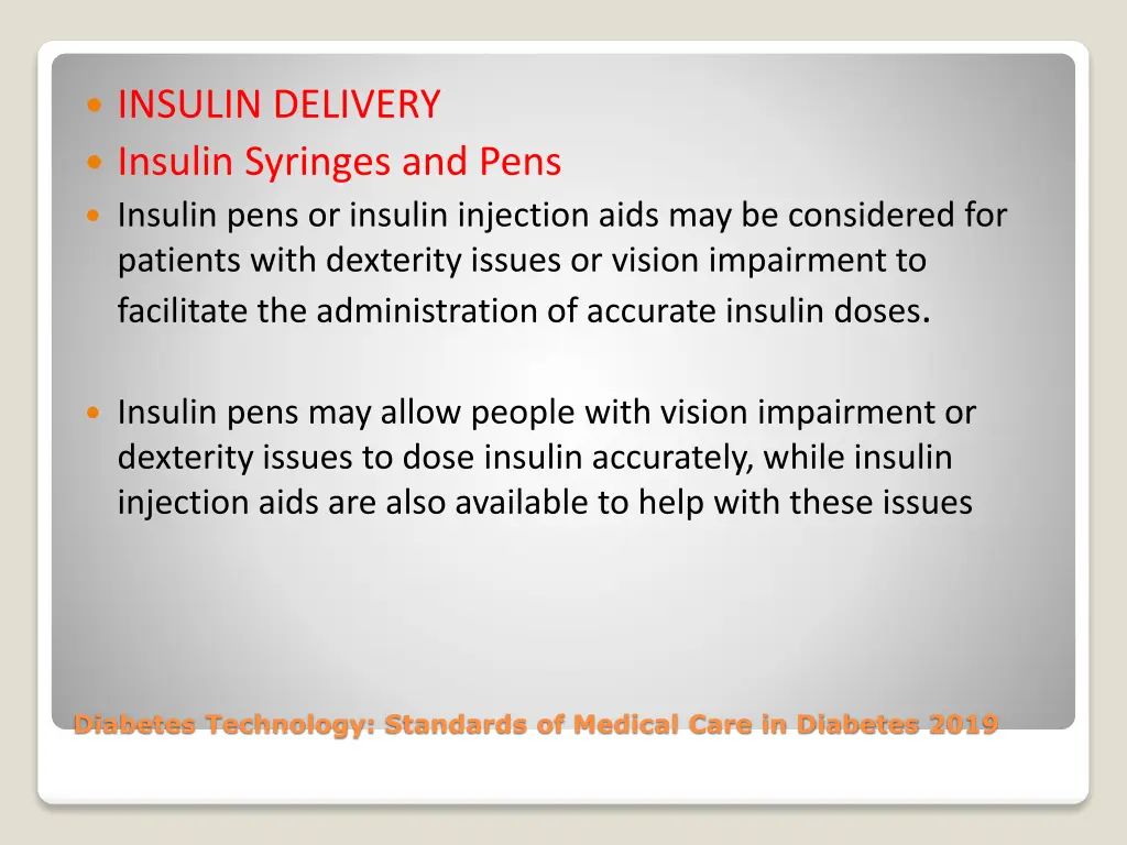 insulin delivery insulin syringes and pens 1