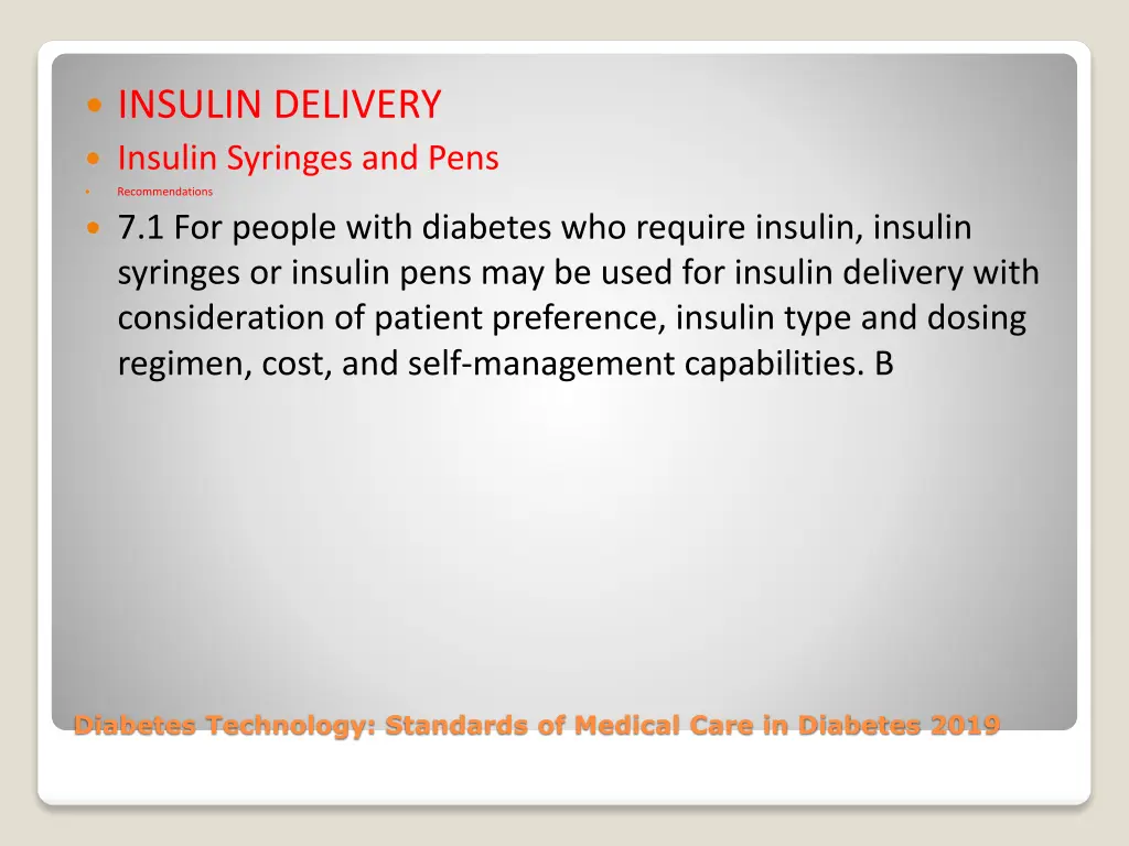 insulin delivery insulin syringes and pens
