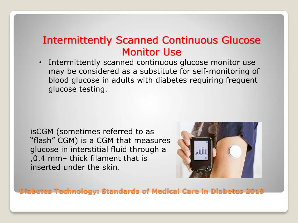 intermittently scanned continuous glucose monitor