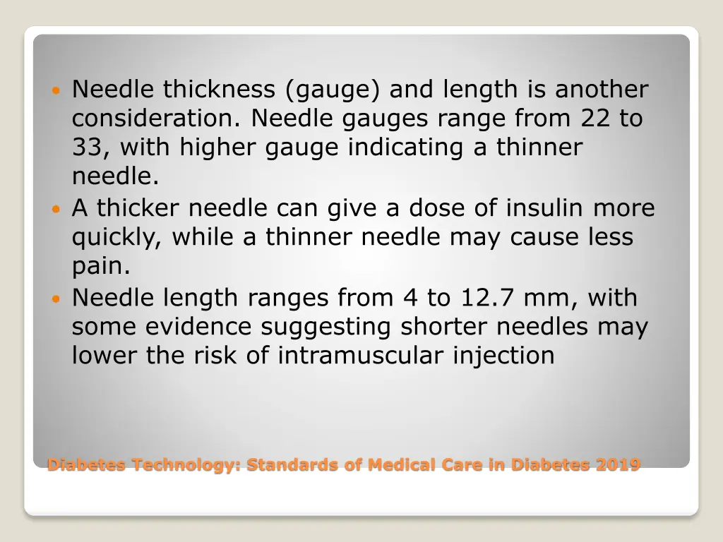 needle thickness gauge and length is another