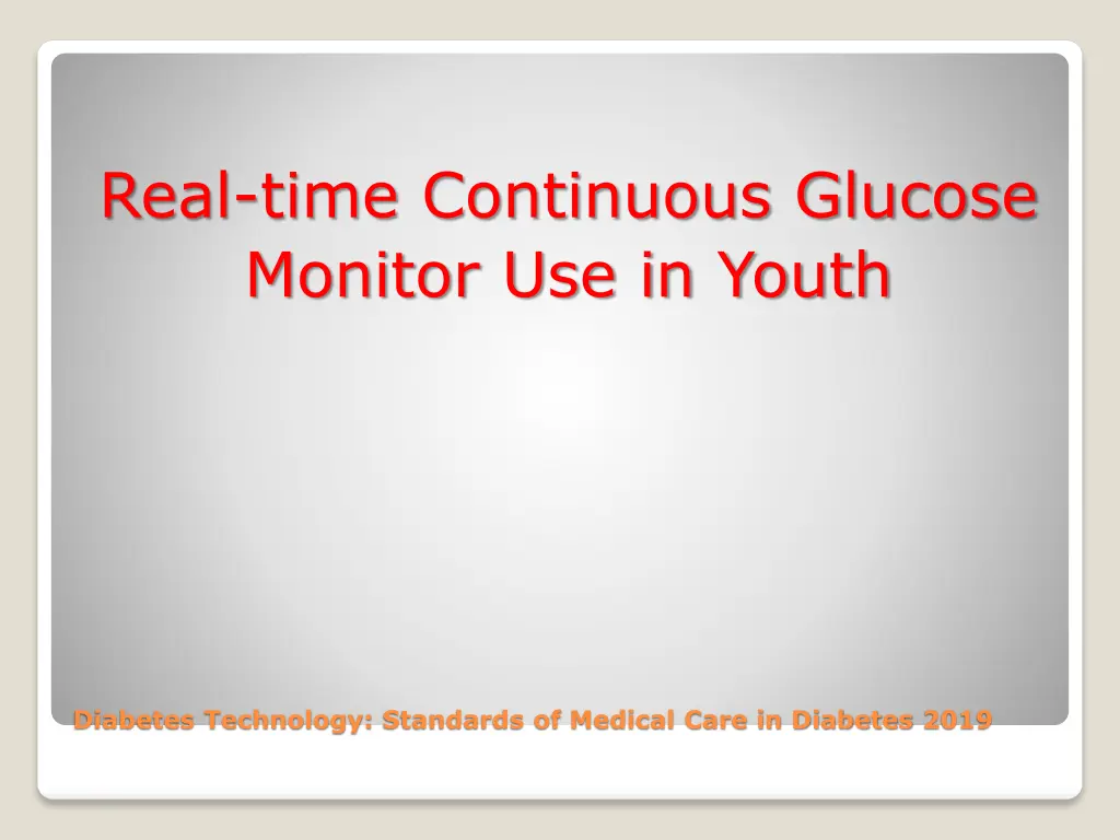 real time continuous glucose monitor use in youth