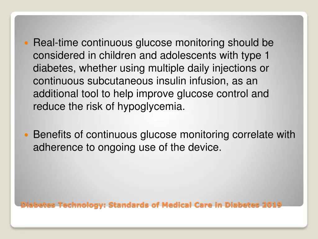 real time continuous glucose monitoring should