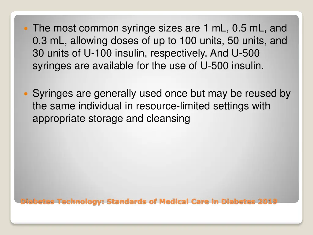 the most common syringe sizes