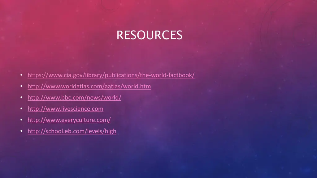 resources