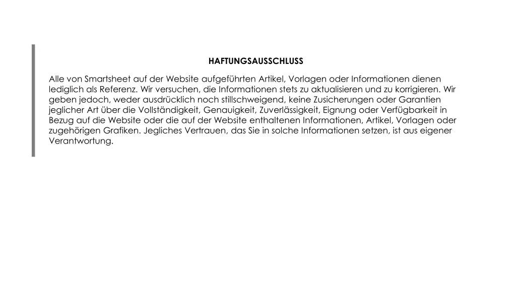 haftungsausschluss