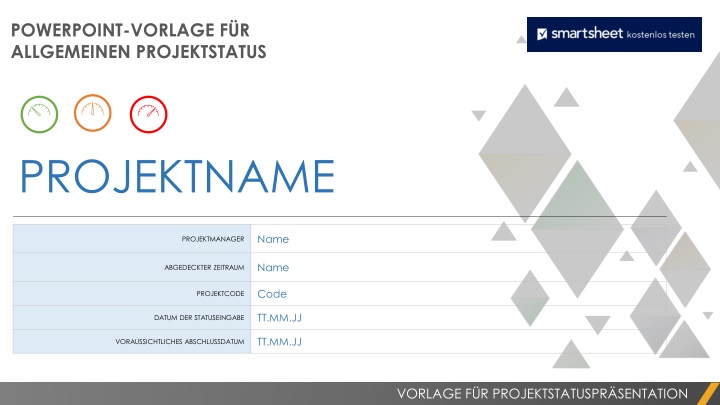 powerpoint vorlage f r allgemeinen projektstatus