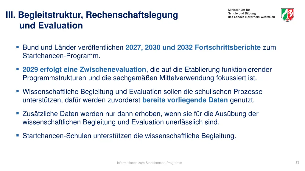 iii begleitstruktur rechenschaftslegung