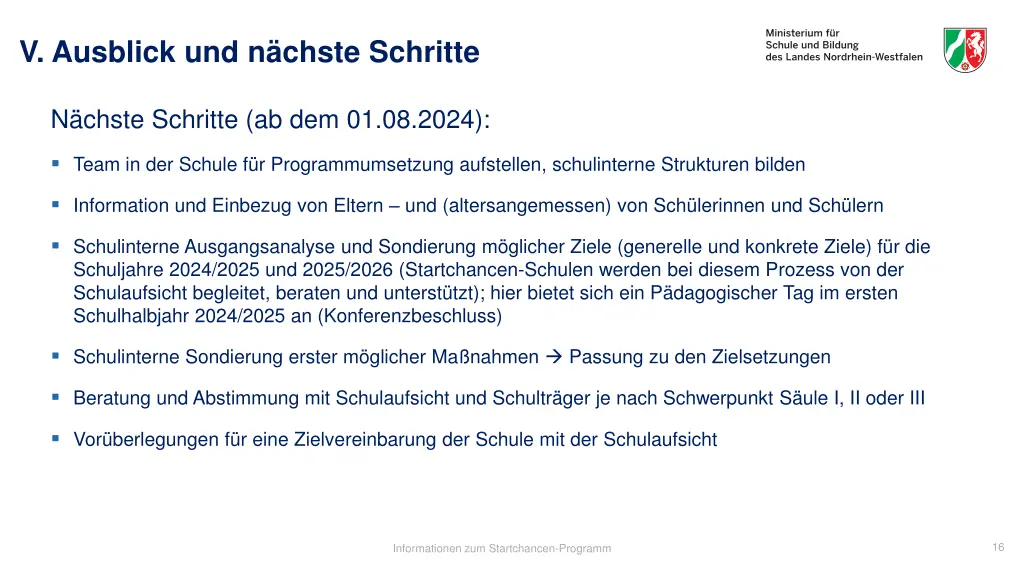 v ausblick und n chste schritte