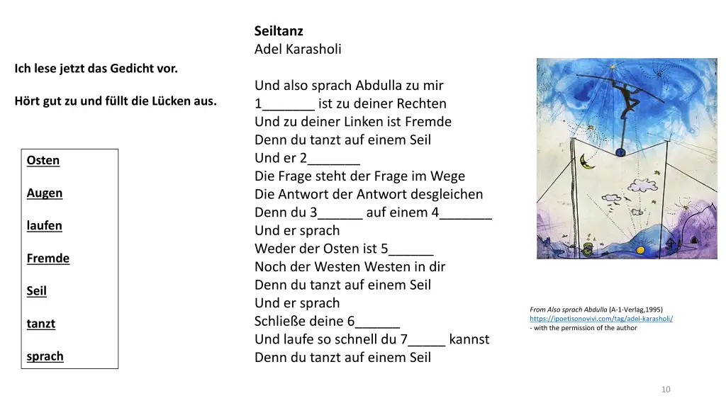 seiltanz adel karasholi