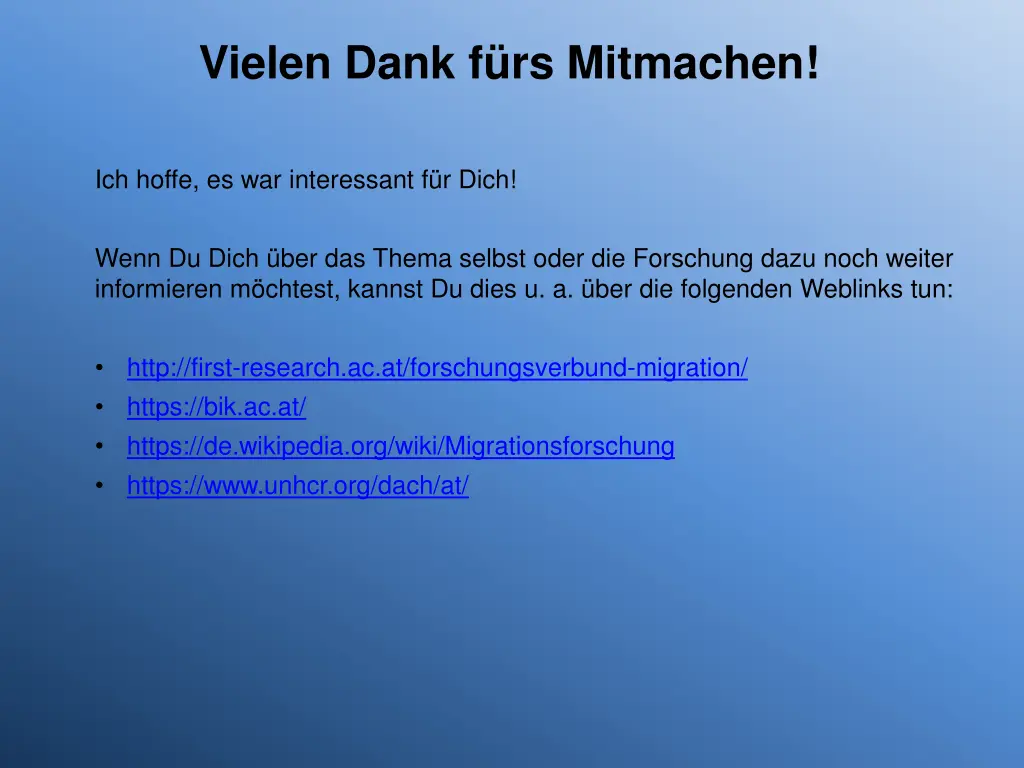 vielen dank f rs mitmachen