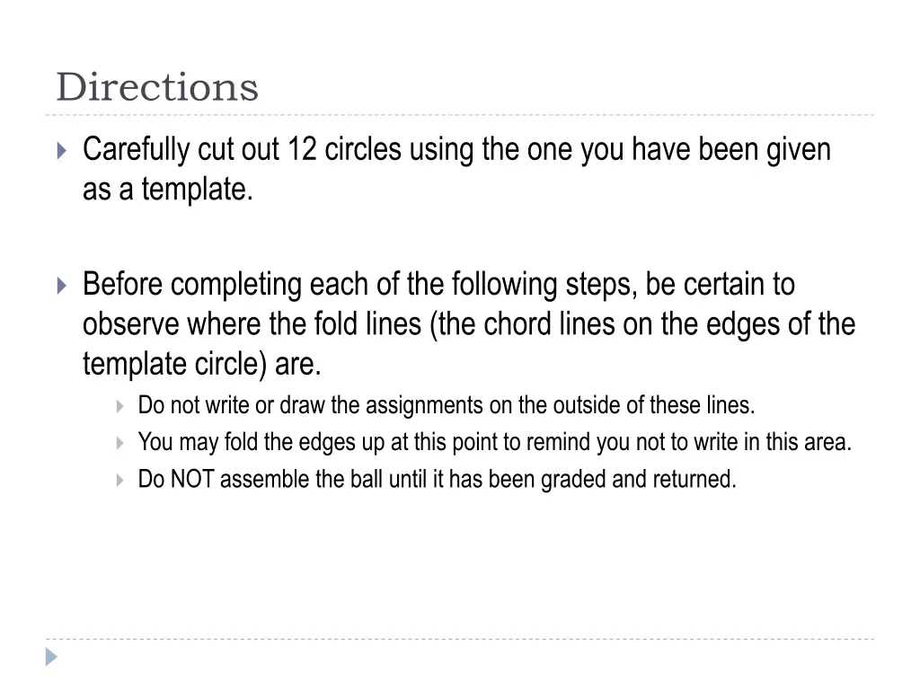 directions
