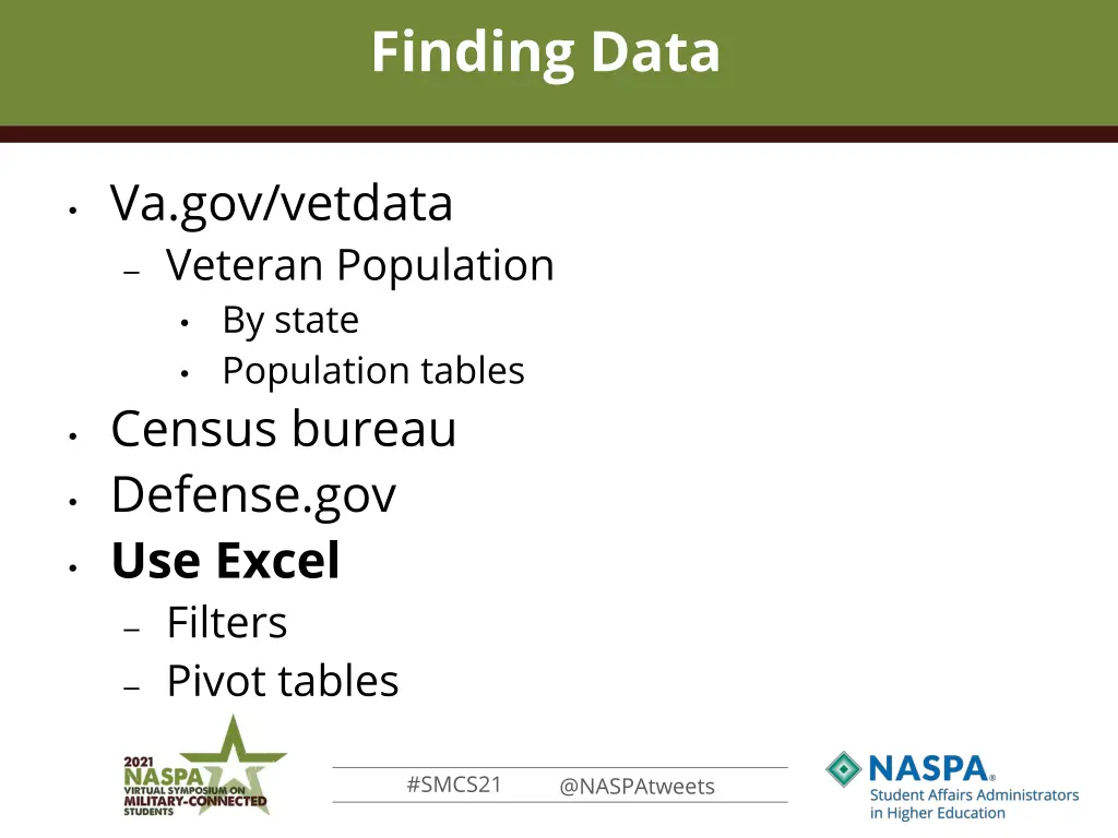 finding data