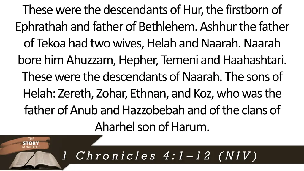 these were the descendants of hur the firstborn