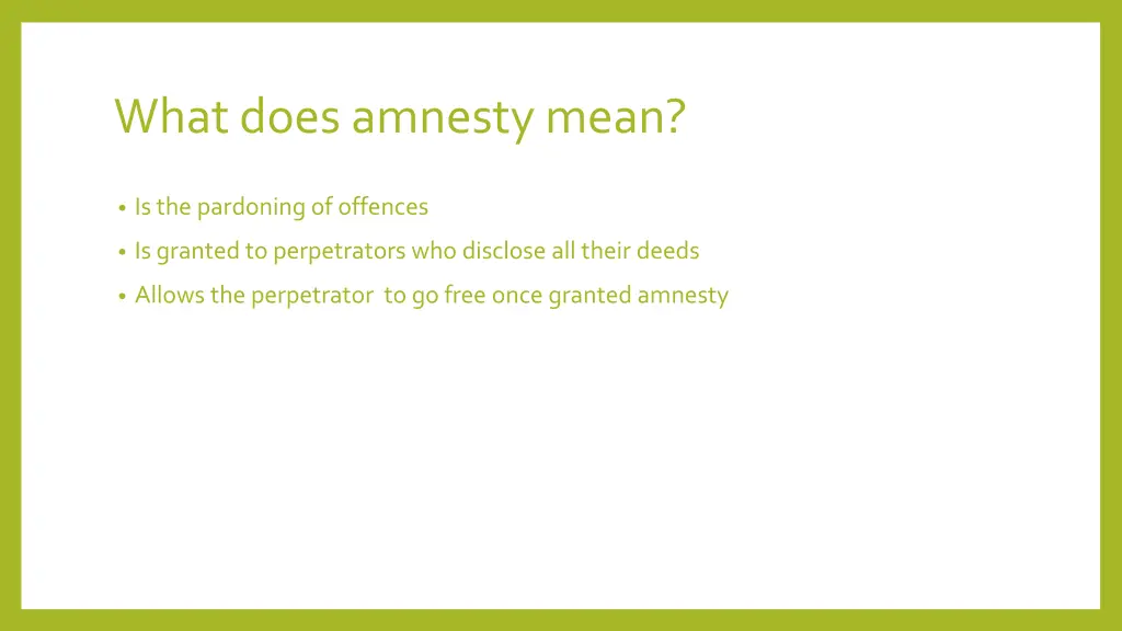 what does amnesty mean