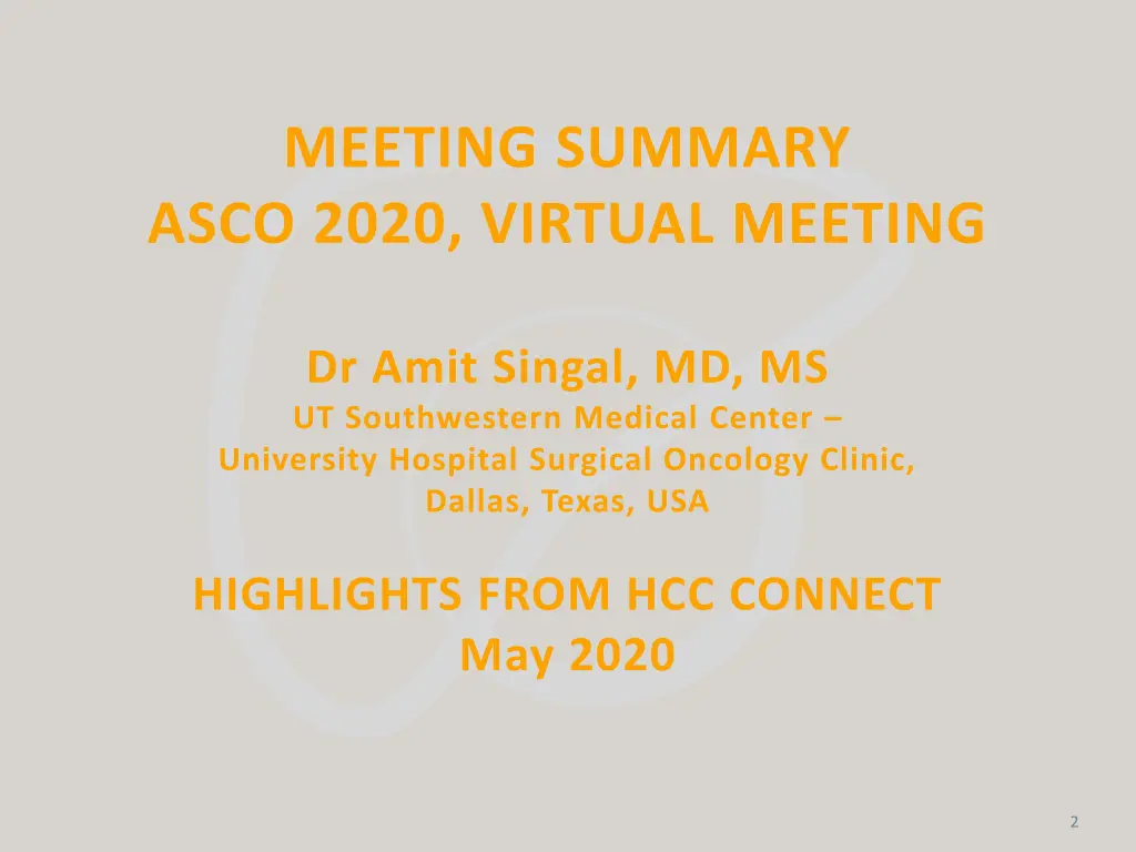 meeting summary asco 2020 virtual meeting