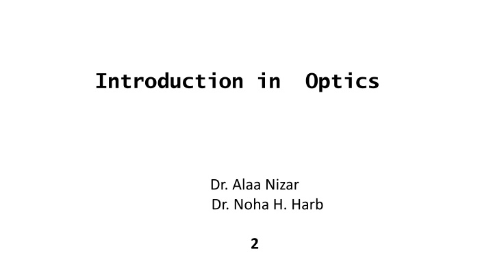 introduction in optics