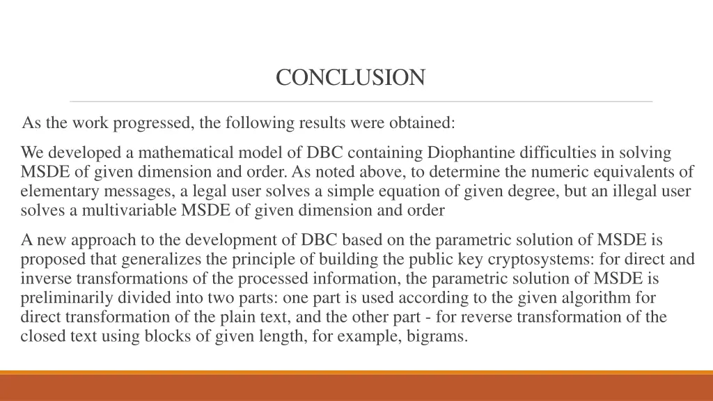 conclusion