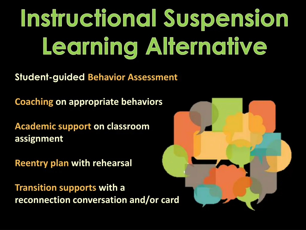 instructional suspension learning alternative
